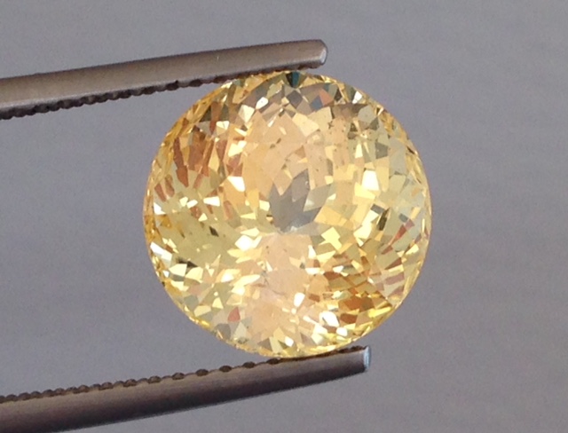 VY1141 57.30 Carat Certified Natural UntreatedUnheated Round Cut Yellow Sapphire Round Shape Gemstone Video Available