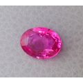 Natural Heated Pink Sapphire purplish pink color oval shape 3.68 carats with GIA Report
