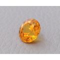 Natural Heated Yellow Sapphire orangy yellow color round shape 2.62 carats with GIA Report