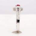 Natural Red Spinel 0.52 carats set in 14K White Gold Ring with 0.43 carats Diamonds