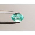 Natural Paraiba Tourmaline green-blue color oval shape 0.54 carats with GIA Report