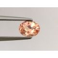Natural Imperial Topaz orange color oval shape 0.94 carats with GIA Report