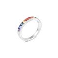 Natural Rainbow Sapphire 0.99 carats set in 14K White Gold Ring