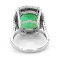 Exceptional Quality Jaba Mine Afghan Tourmaline 22.71 carats set in Platinum Ring with 1.27 carats Diamonds