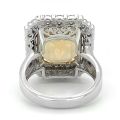 Champagne Tourmaline 14.62 carats set in 18K White Gold Ring with 1.79 carats Diamonds 