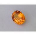 Natural Heated Orange Sapphire orange color oval shape 10.14 carats with GIA Report