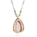 Natural Morganite 16.30 carats set in 14K Rose Gold Pendant with 0.91 cts Diamonds 