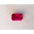 Natural Unheated Mozambique Ruby vivid red-pink color octagonal shape 1.03 carats with AIGS Report