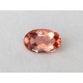 Natural Imperial Topaz orange color oval shape 1.22 carats with GIA Report