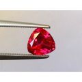 Natural Unheated Mozambique Ruby red color triangular shape 1.46 carats with GIA Report