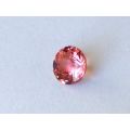 Natural Imperial Topaz orangy pink color round shape 1.54 carats with GIA Report