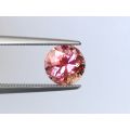 Natural Imperial Topaz orangy pink color round shape 1.54 carats with GIA Report