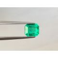 Natural Colombian Emerald green color octagonal shape 1.56 carats with GIA Report