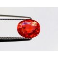 Natural Heated Red-Orange Sapphire 1.61 carats 