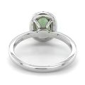 Natural Alexandrite 1.64 carats set in 14K White Gold Ring with 0.21 carats Diamonds / GIA Report