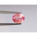 Natural Unheated Padparadscha Sapphire pink-orange color oval shape 1.71 carats with AIGS Report