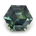 Natural Unheated Hexagonal Teal Bluish Green Sapphire 1.74 carats with GIA Report