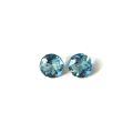 Natural Aquamarine Matching Pair dark blue color round shape 1.84 carats 