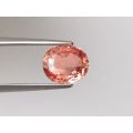Natural Unheated Padparadscha Sapphire orange-pink color oval shape 1.98 carats with GRS Report