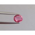 Natural Heated Padparadscha Sapphire orange-pink color oval shape 1.07 carats with GRS Report