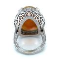 Ethiopian Opal 18.00 carats set in 14K White Gold Ring