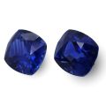 Natural Heated Blue Sapphire matching pair 3.85 carats