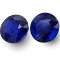 Natural Blue Sapphire Matching Pair 10mm 10.72 carats total weight with GIA Reports