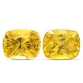 Natural Heated Yellow Sapphire Pair 2.60 carats