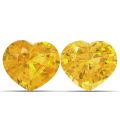 Natural Heated Yellow Sapphires matching pair 3.26 carats 