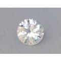 Natural Heated White Sapphire near coloress  round shape 3.88 carats with GIA Report