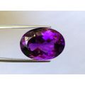 Natural Amethyst purple color oval shape 24.67 carats