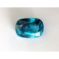 Natural Zircon blue color cushion shape 26.88 carats