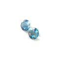 Natural Aquamarine Matching Pair blue color round shape 2.40 carats 