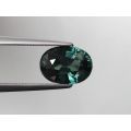 Natural Unheated Teal Greenish Blue Sapphire oval shape 2.54 carats with GIA Report