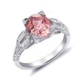 Natural Unheated Padparadscha Sapphire 2.55 carats set in Platinum Ring with Diamonds - sold