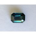 Natural Heated Green-Blue Sapphire octagonal shape 2.63 carats with GIA Report