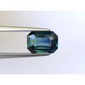 Natural Heated Green-Blue Sapphire octagonal shape 2.63 carats with GIA Report