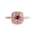 Natural Unheated Pink Sapphire 2.64 carats set in 14K Rose Gold Ring with 0.50 carats Diamonds / GIA Report 