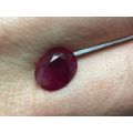 Natural Heated Ruby red color oval shape 2.68 carats with GIA Report