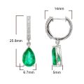 Natural Colombian Emeralds 2.74 carats set in 18K White Gold Earrings with 0.40 carats Diamonds / GIA Report