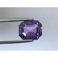 Natural Heated Purple Sapphire purple color emerald cut shape 2.99 carats 