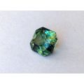 Natural Unheated Bi-color Sapphire octagonal shape yellow-blue color 3.02 carats with GIA Report