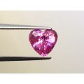 Natural Heated Pink Sapphire purplish pink color heart shape 3.22 carats with GIA Report 