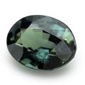 Natural Teal Blue-Green Sapphire oval shape 3.43 carats with GIA Report