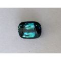 Natural Unheated Greenish Blue Sapphire cushion shape 3.63 carats with GIA Report
