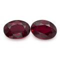 Natural Heated Ruby Matching Pair 3.98 carats
