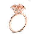 Natural Imperial Topaz 4.02 carats set in 18K Rose Gold Ring with 0.69 carats Diamonds