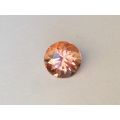 Natural Imperial Topaz brownish orange color round shape 4.02 carats with GIA Report