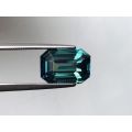 Natural Unheated Green-Blue Sapphire octagonal shape 4.42 carats with GIA Report