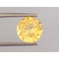 Natural Heated Yellow Sapphire yellow color round shape 3.52 carats with GIA Report - sold
